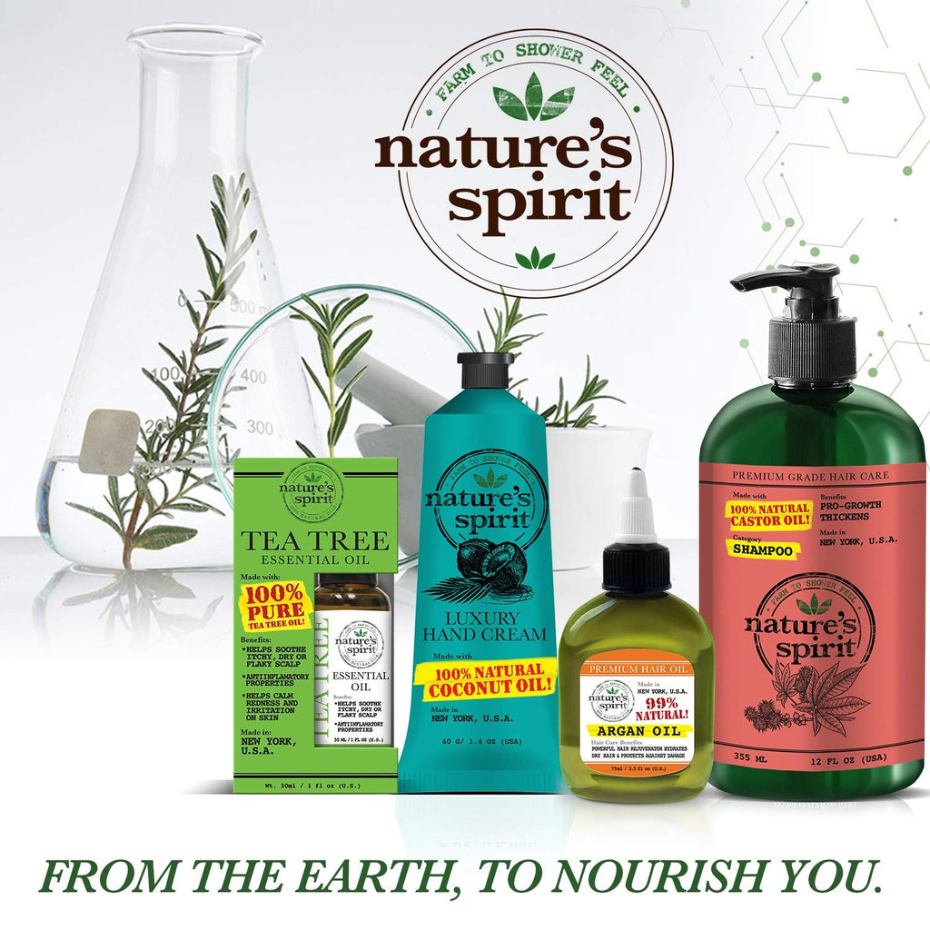 Nature's Spirit Argan Oil Shampoo, Conditioner & Treatment Collection 4-Piece Set