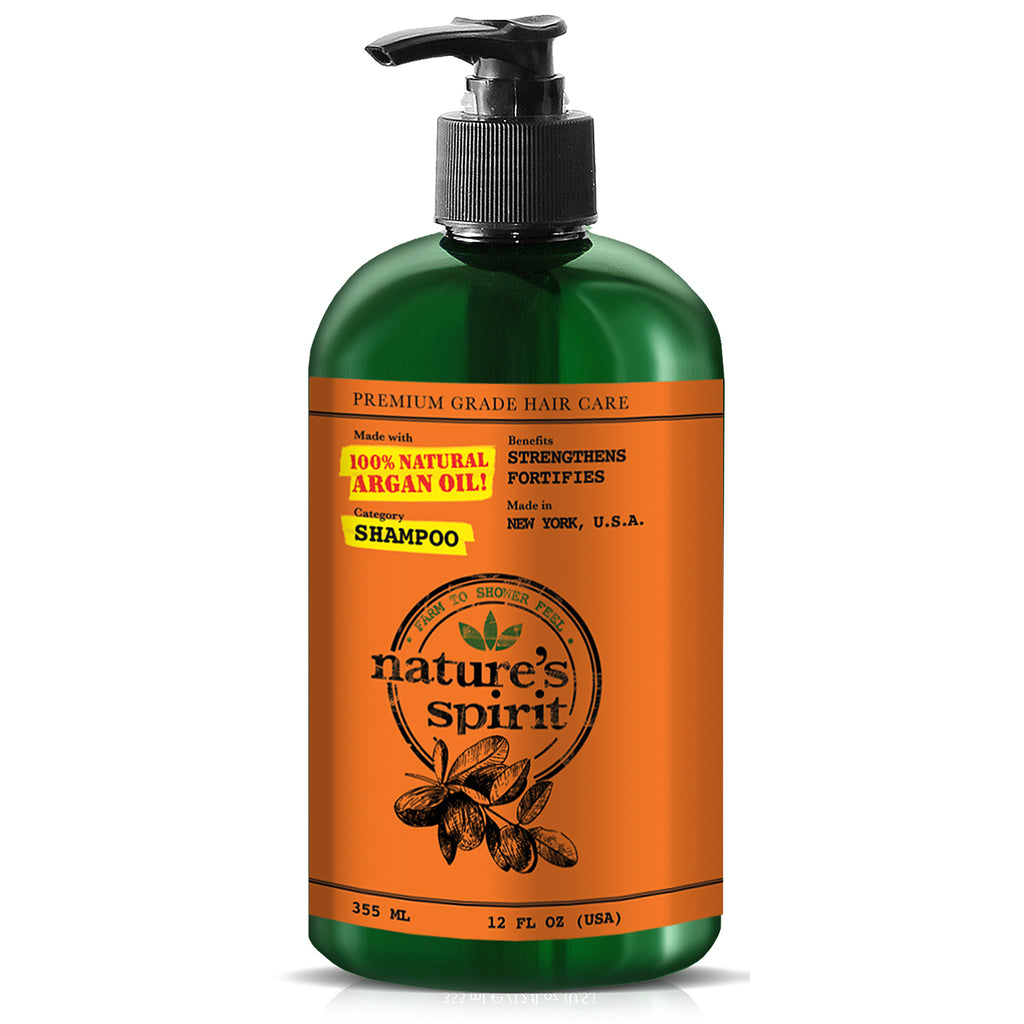 Nature's Spirit Argan Oil Shampoo, Conditioner & Treatment Collection 4-Piece Set